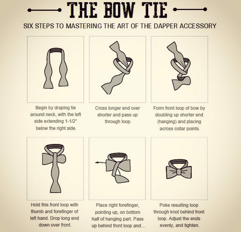 How to Tie a Self-Tie Men’s Bow Tie – Kruwear Chicago-based Men's ...