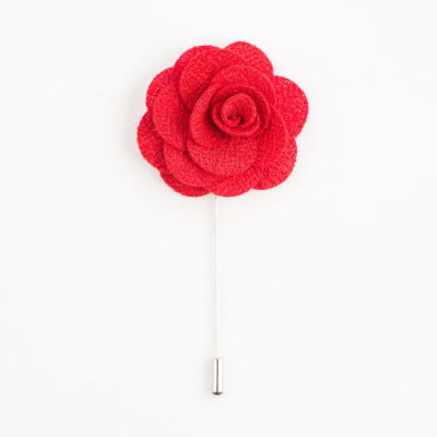 Red lapel Flower