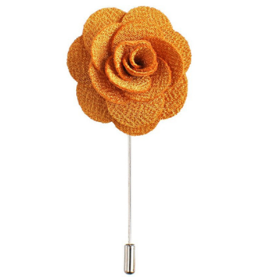 Yellow mustard lapel flower pin