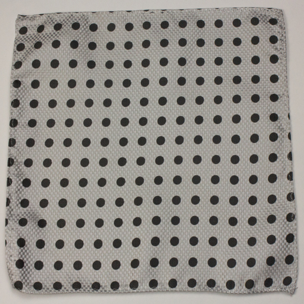 Gray black polk dot pocket square
