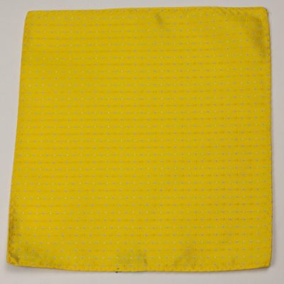 Kruwear 100% ilk yellow pocket square