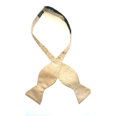 Light tan vine Kruwear self-tie bow tie