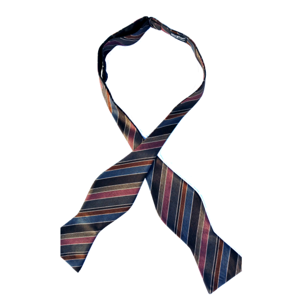 Lux in Tenebris silk self-tie bow tie by Chicago-based Kruwear