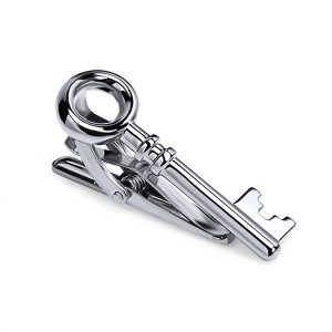 Antique Silver Key Tie Bar