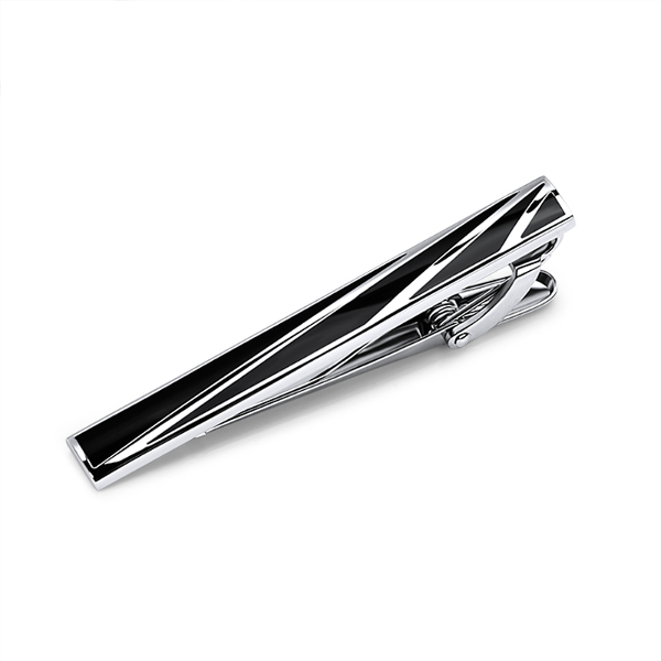 Simple Silver Plated Tie Clip  Men's Tie Clips & Tie Bars