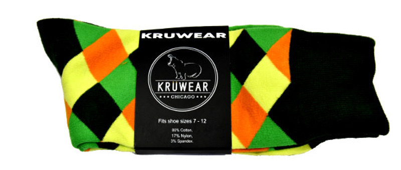 Kruwear argyle men dress socks