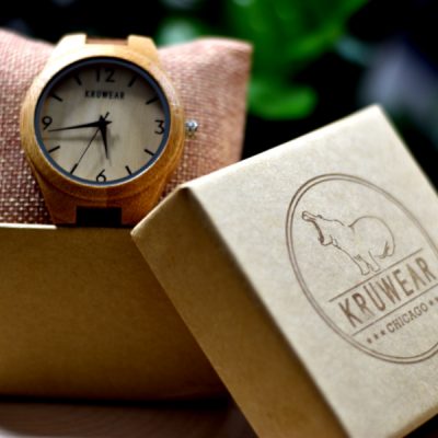 Kruwear bamboo wooden watch