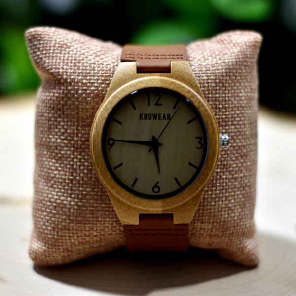 Kruwear bamboo wooden watch