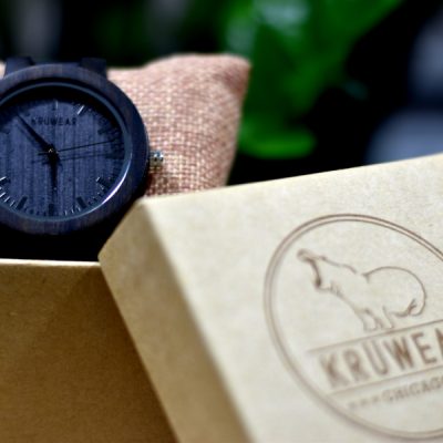 Kruwear Ebony wooden watch