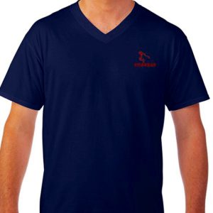 Kruwear logo embroidered v-neck t-shirts