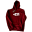 +231 embroidered maroon hoodie